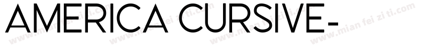 America cursive字体转换